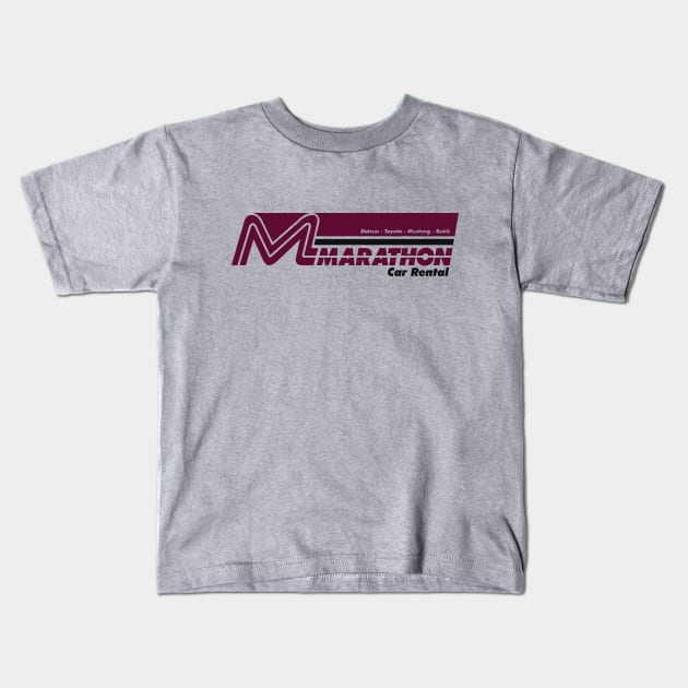 Marathon Car Rental Kids T-Shirt by familiaritees